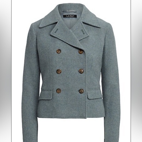 NWT Ralph Lauren Double-Breasted Herringbone Coat - Picture 2 of 8